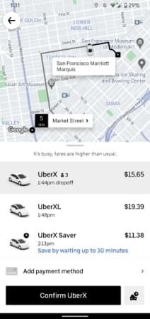 Uber - Request a ride